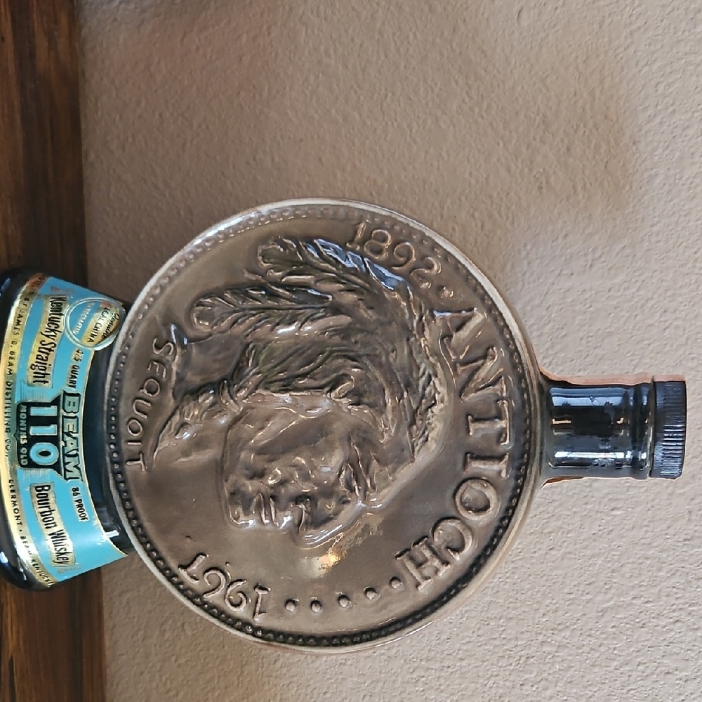 Antioch 1892 Coin-Shaped Bottle JimBeam